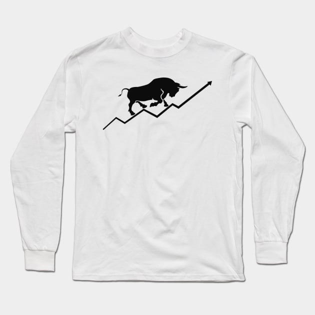 Trader - Bullish Market Long Sleeve T-Shirt by KC Happy Shop